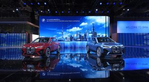 BMW iX pair at Shanghai 2021